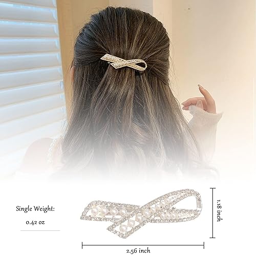 Miniatura 7 de Yexnum Pasadores para el cabello para mujeres y niñas diamantes de imitación brillantes de moda pinzas para el cabello accesorios para el cabello 5