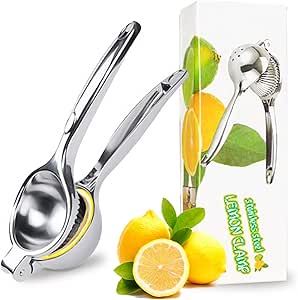 Pro‑Grade Lemon Squeezer (Large) – Industrial Aluminum Hand Juicer for Lemons, Limes &amp; Oranges – Ergonomic Power Handle, Rust‑Proof &amp; Dishwasher Safe – Eco‑Friendly Heavy‑Duty Lemon Press