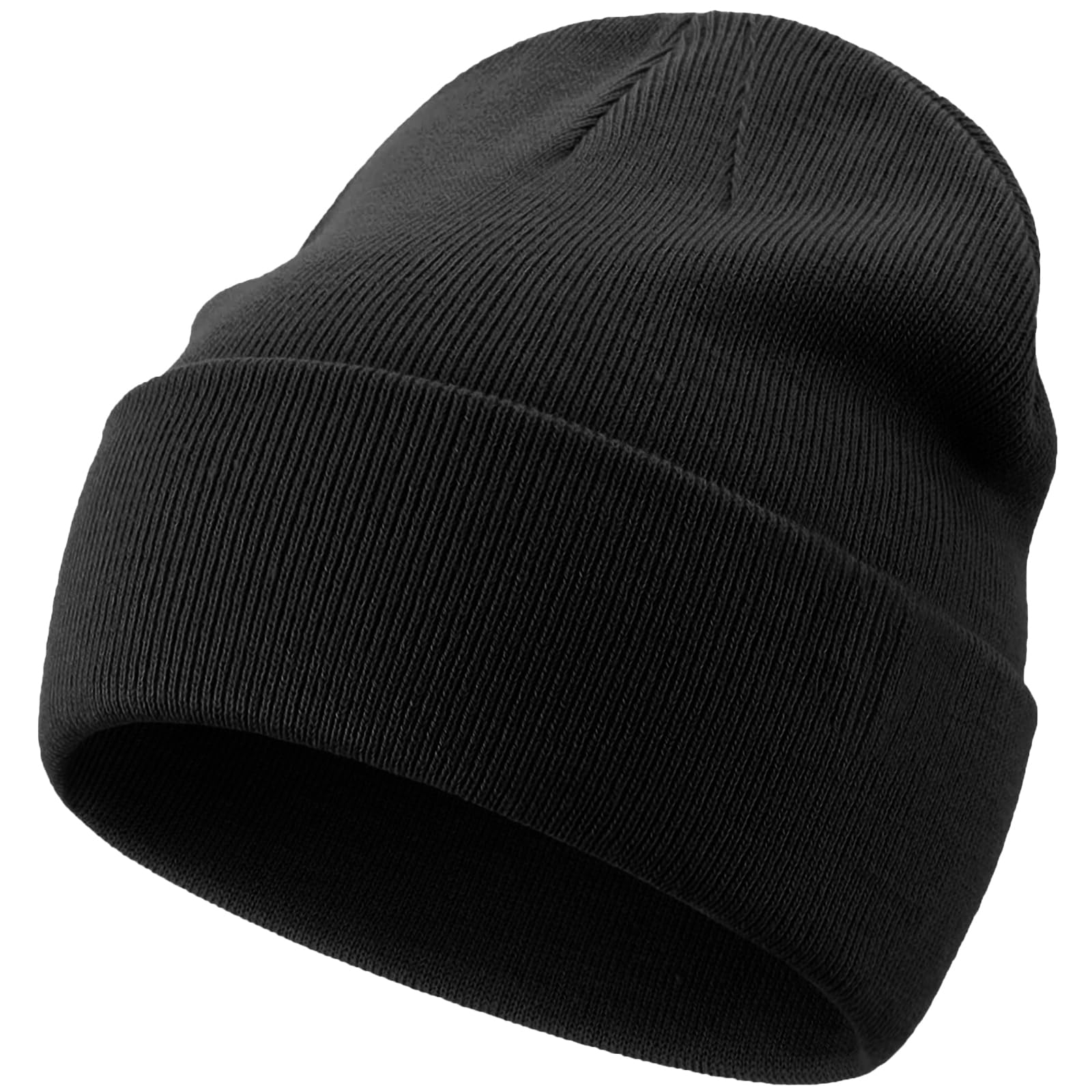 100% Cotton Beanie Hats for Women Men Winter Soft Warm Knit Cuffed Hats Fisherman Beanie Skull Cap Unisex