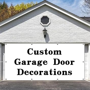 Custom Garage Door Banner 8x7ft Design Your Own Customized Garage Door Cover Personalized Photo Pictures Text Garage Door Decorations Baby Shower Birthday Party Festival Photo Props