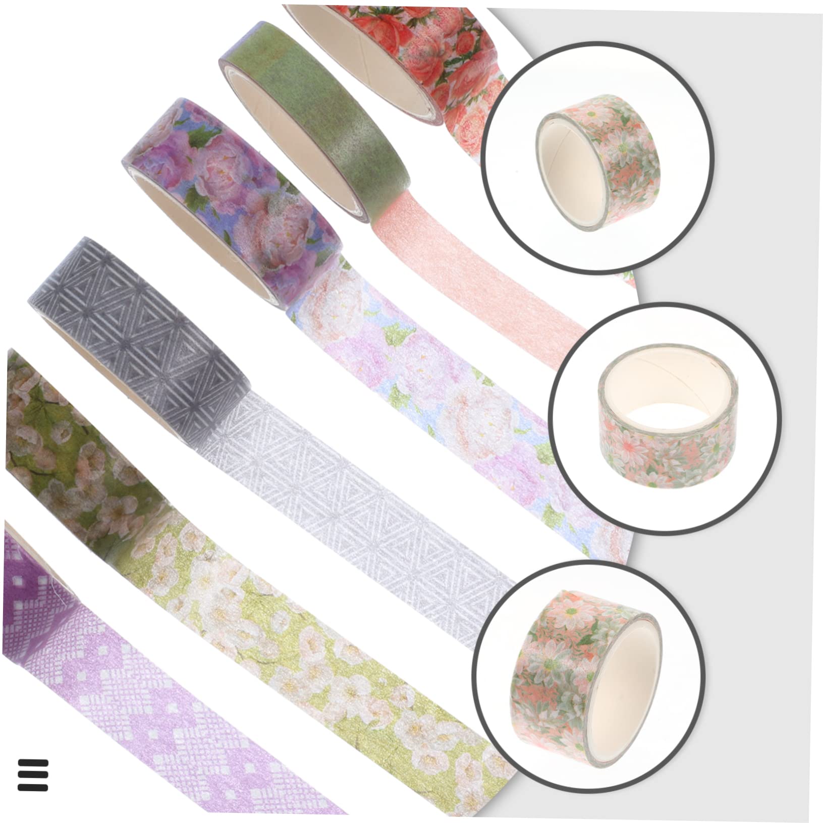 Lurrose 51 Nastro Adesivo Decorativo Floreale Da Washi Tape Per Progetti Creativi Scrapbooking e Decorazioni Facile Da Rimuovere e Riutilizzare Per Planner