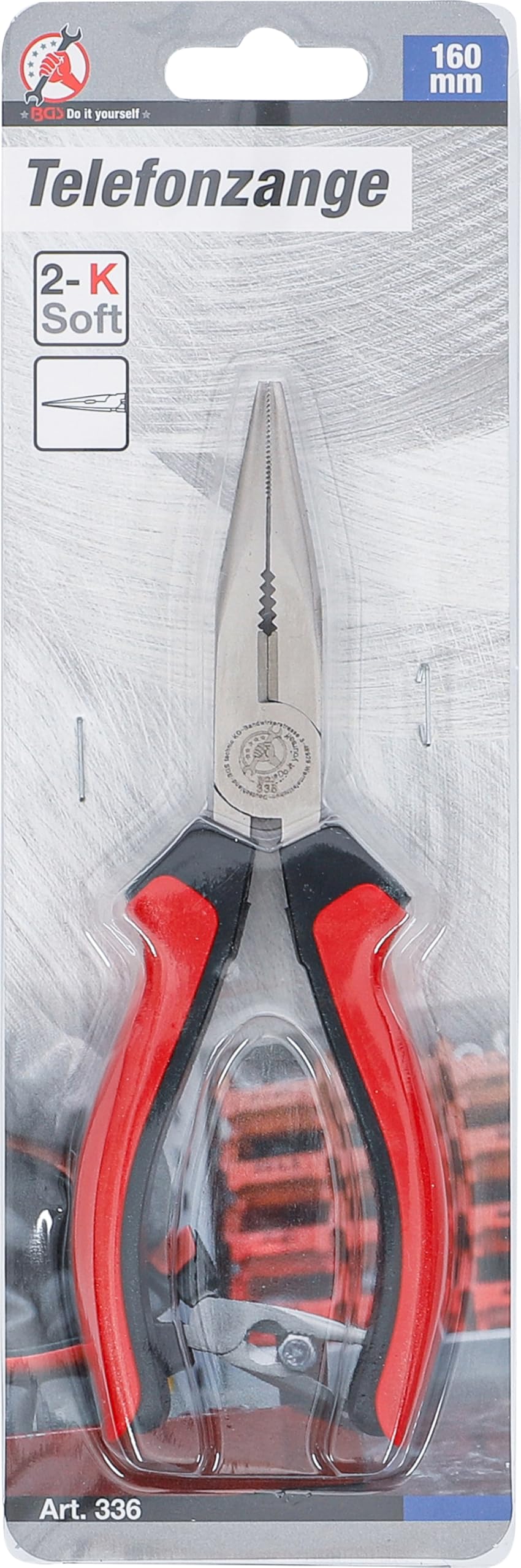 BGS Diy 336 | Pinza becchi mezzi tondi | dritta | 160 mm