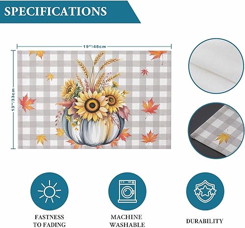 Vista 249 de Juego de 6 manteles individuales rojos para el día de San Valentín, diseño de corazón de San Valentín, resistentes al calor, lavables, manteles