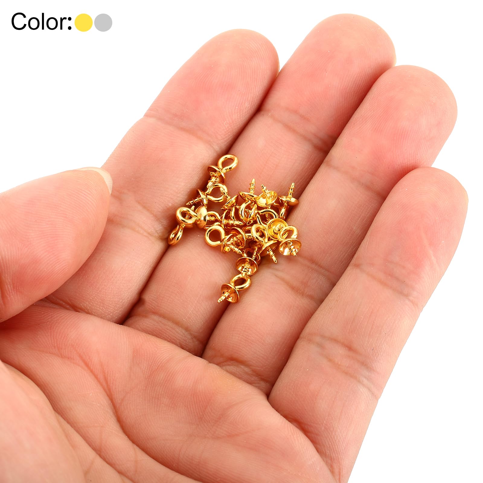 Œil Épingle Goupille Caution Pendentifs, 50pcs 10x8mm Capuchon Pour
