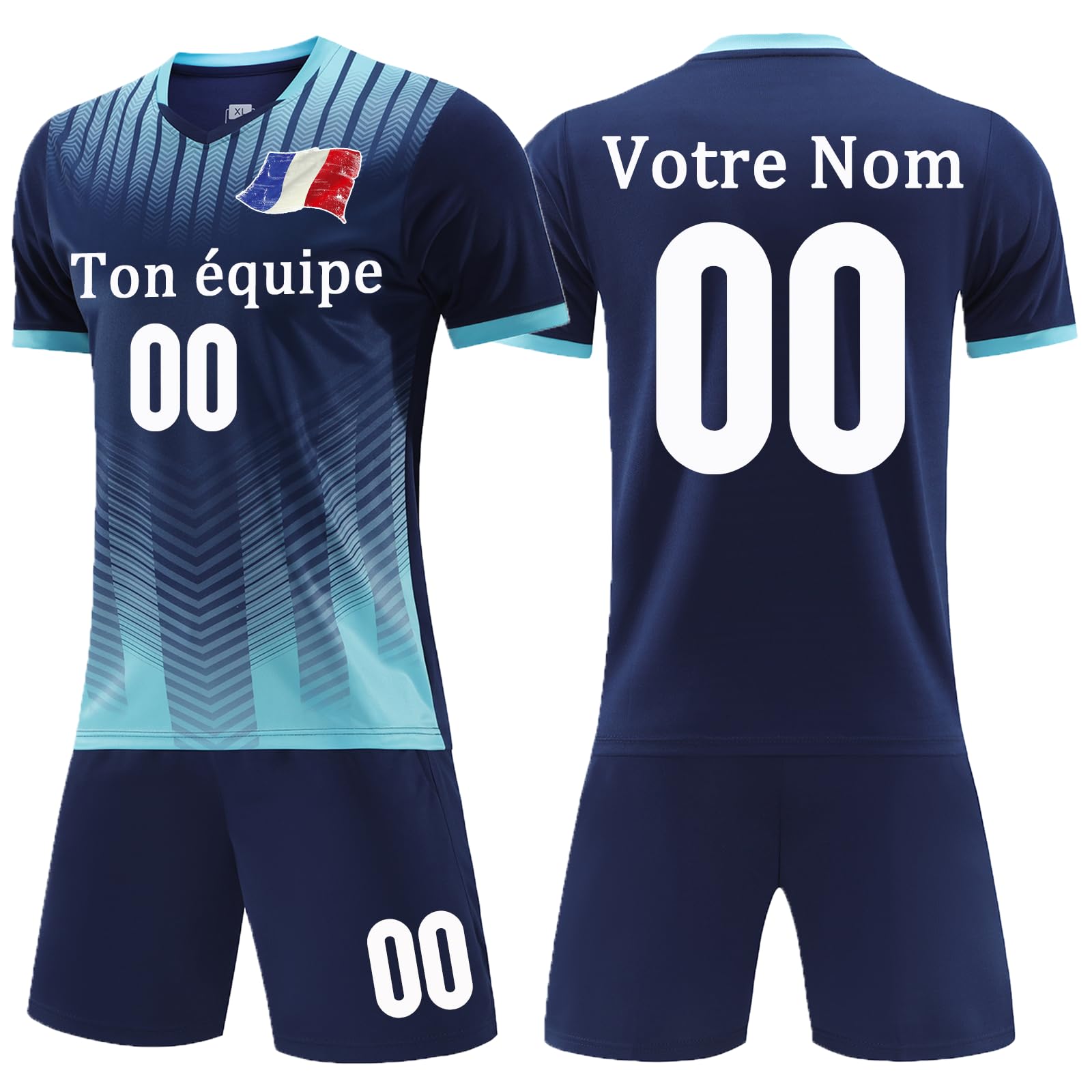 Ensemble Foot Enfant Personnalisé Maillot de Foot Enfant Nom Personnalisé Numéro Logo