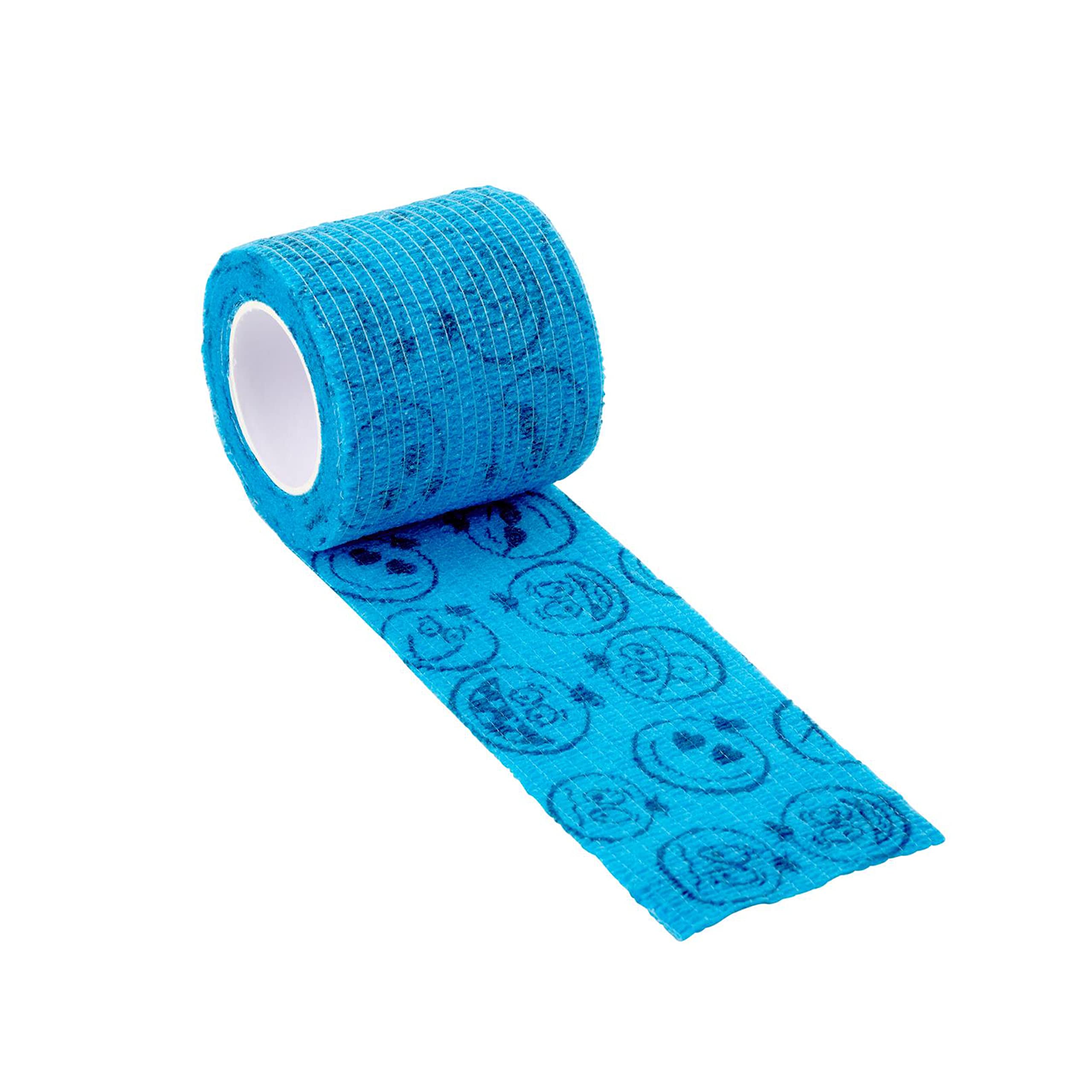 KRUUSE Fun-Flex Care Inside-Out bandaż (opatrunek dla psów, samoprzylepny opatrunek do mocowania opatrunków, szyn, cewników itp., bandaż elastyczny, akcesoria dla psów), 5 cm x 4,5 m