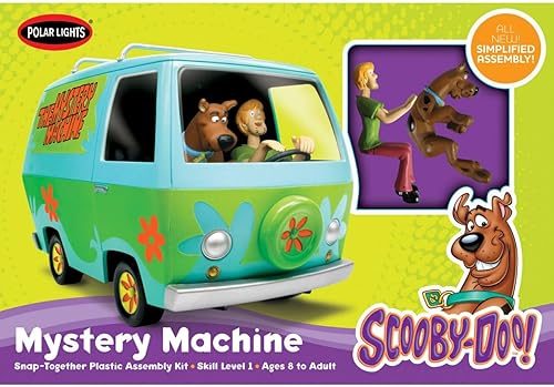 Polar Lights Skill 1 Snap Model Kit The Mystery Machine with Two Figurines (Scooby-Doo and Shaggy) 125 Scale Model