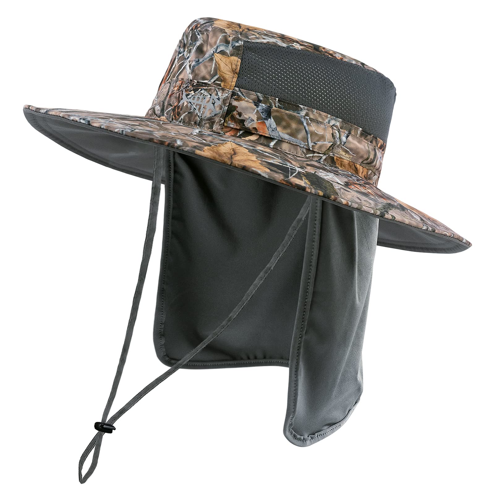 Bassdash UPF 50+ Sombrero de Pesca Solar Resistente al Agua con Solapa de Cuello Desmontable — view 15