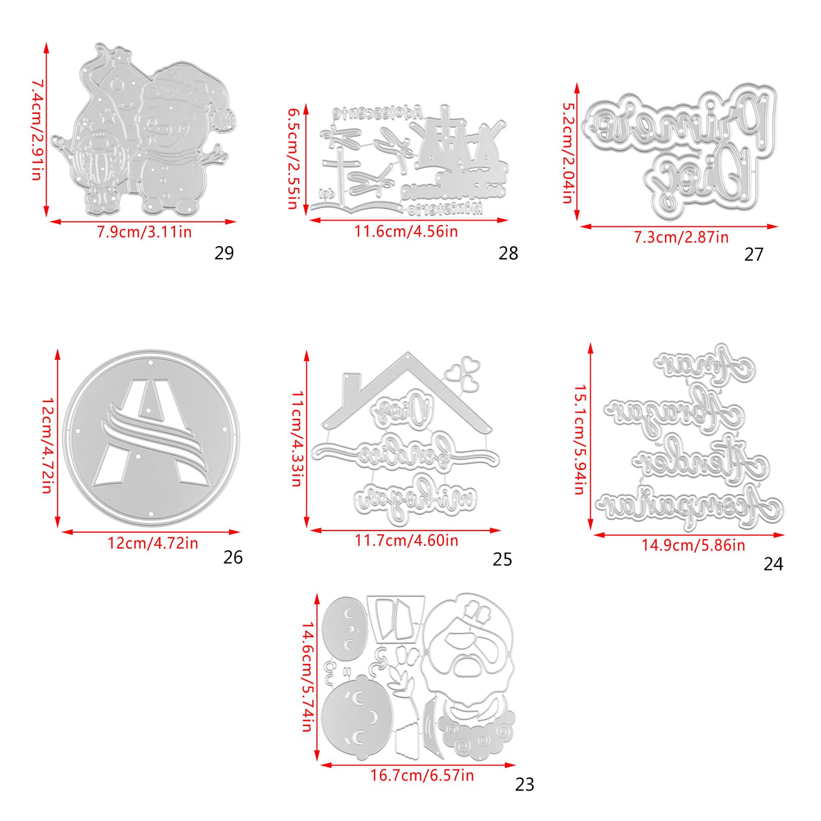 Plantilla de acero al carbono para hacer tarjetas, decoración troquelada para manualidades, herramientas de fabricación de tarjetas, moldes de plantilla, troqueles de corte de marco
