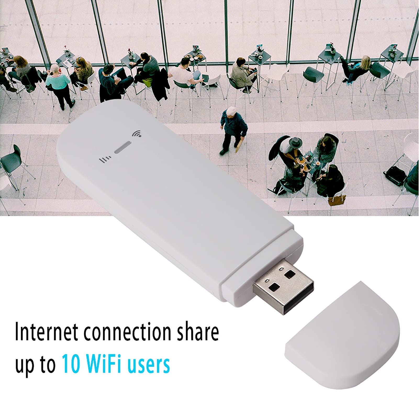 Hidyliu Adattatore di Rete Ad Alta velocità Router WiFi USB 4G LTE per Casa e Viaggio con connettività a 150 Mbps