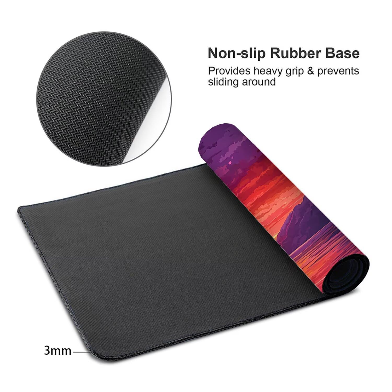 Podkładka pod mysz do gier XXL Mousepad 1000 x 500 mm, duża podkładka pod biurko z antypoślizgową gumową podstawą, poprawia precyzję i szybkość (drzewo kwiatów wiśni) X-957