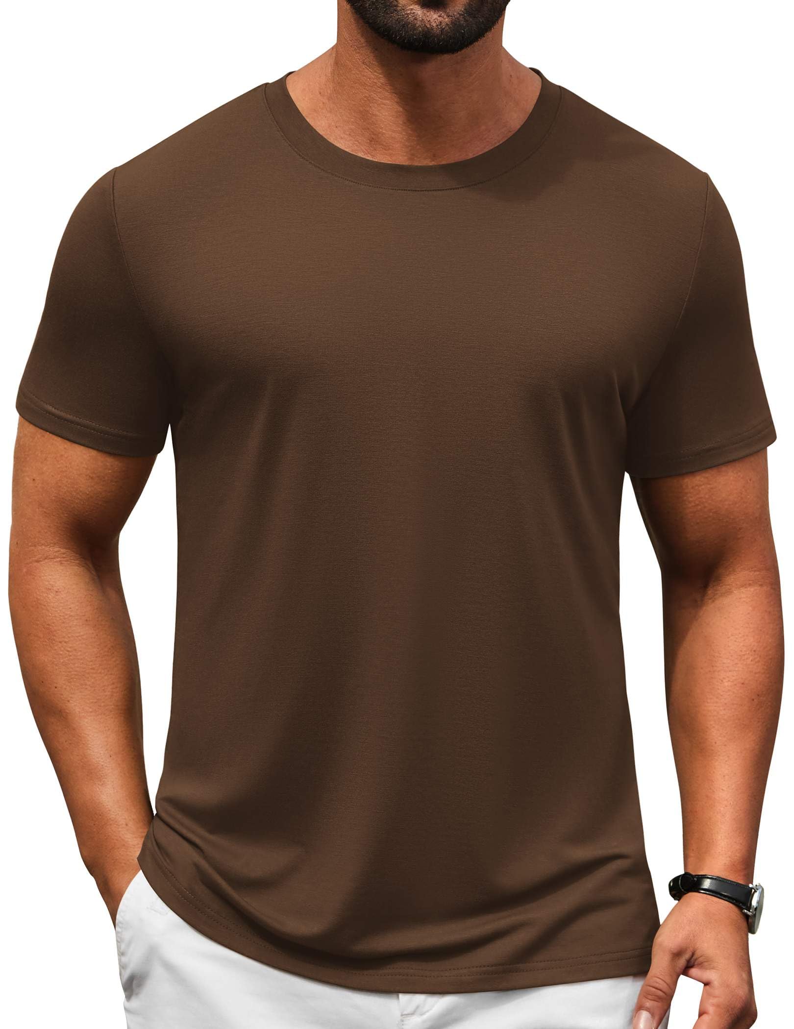 COOFANDY Mens T-Shirts Short Sleeve Crew Neck T Shirts Casual Classic Basic Tee Shirts