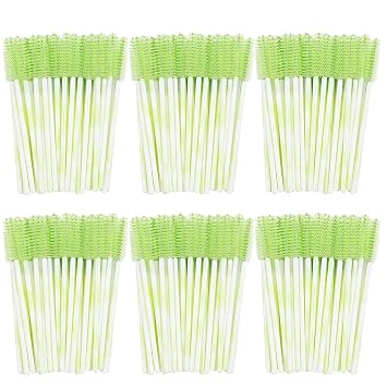 300 Disposable Mascara Wands Eyelash Brush Spoolies for Eye Lash Extension Eyelash Extension Supplies Makeup Tools Accessories Green