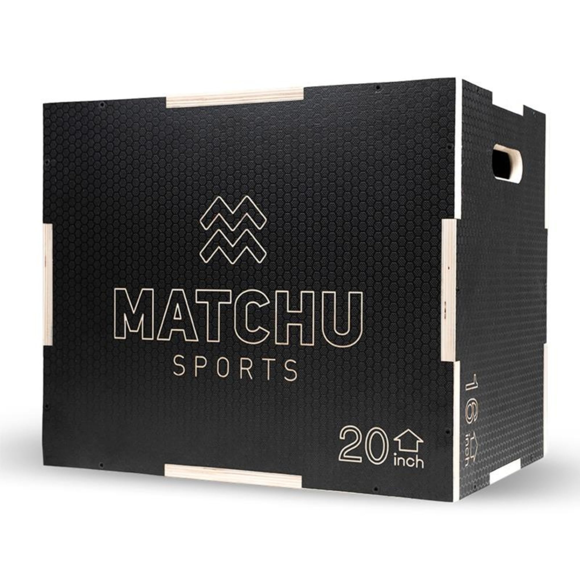 MATCHU - Cajón Pliometrico - Ajustable - Superficie Antideslizante - Capacidad de Carga hasta 300 KG - Fácilmente transportable - Madera - Negro