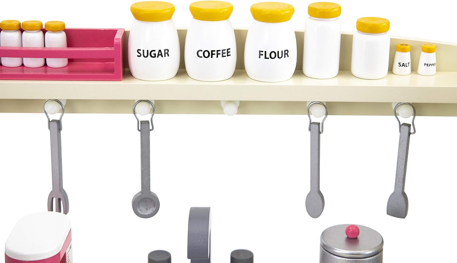 Playtime by Eimmie 18 Inch Doll Kitchen Set with Refrigerator, Baking Accessories + Ingredients, and Sink | Play Kitchen | Dollhouse Furniture | American Girl, Our Generation and Other 14"-18" Dolls : Toys & Games