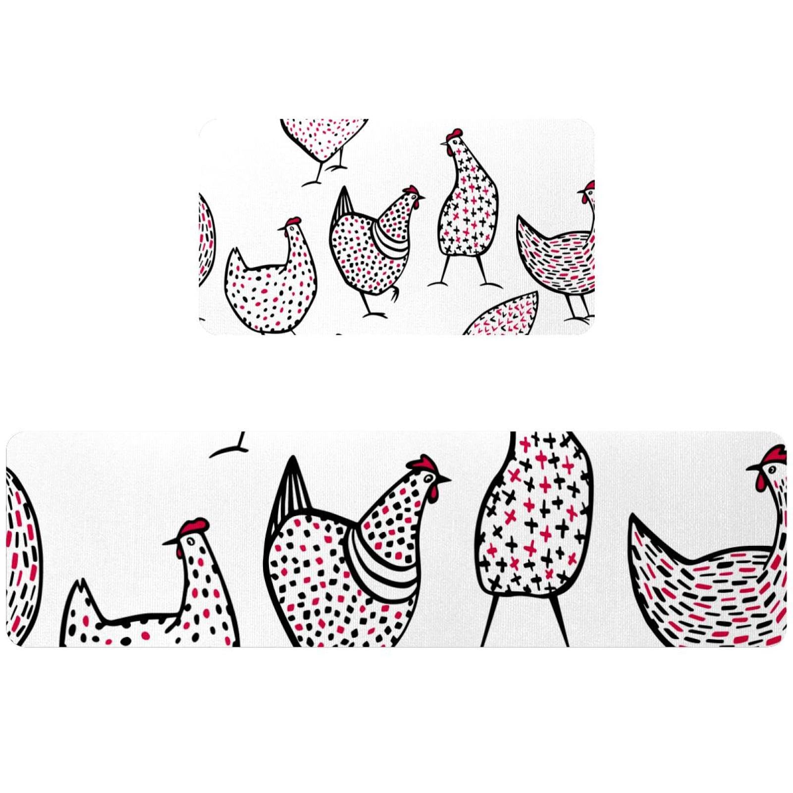 Tapis de cuisine motif poules mouchetées pour une ambiance chaleureuse