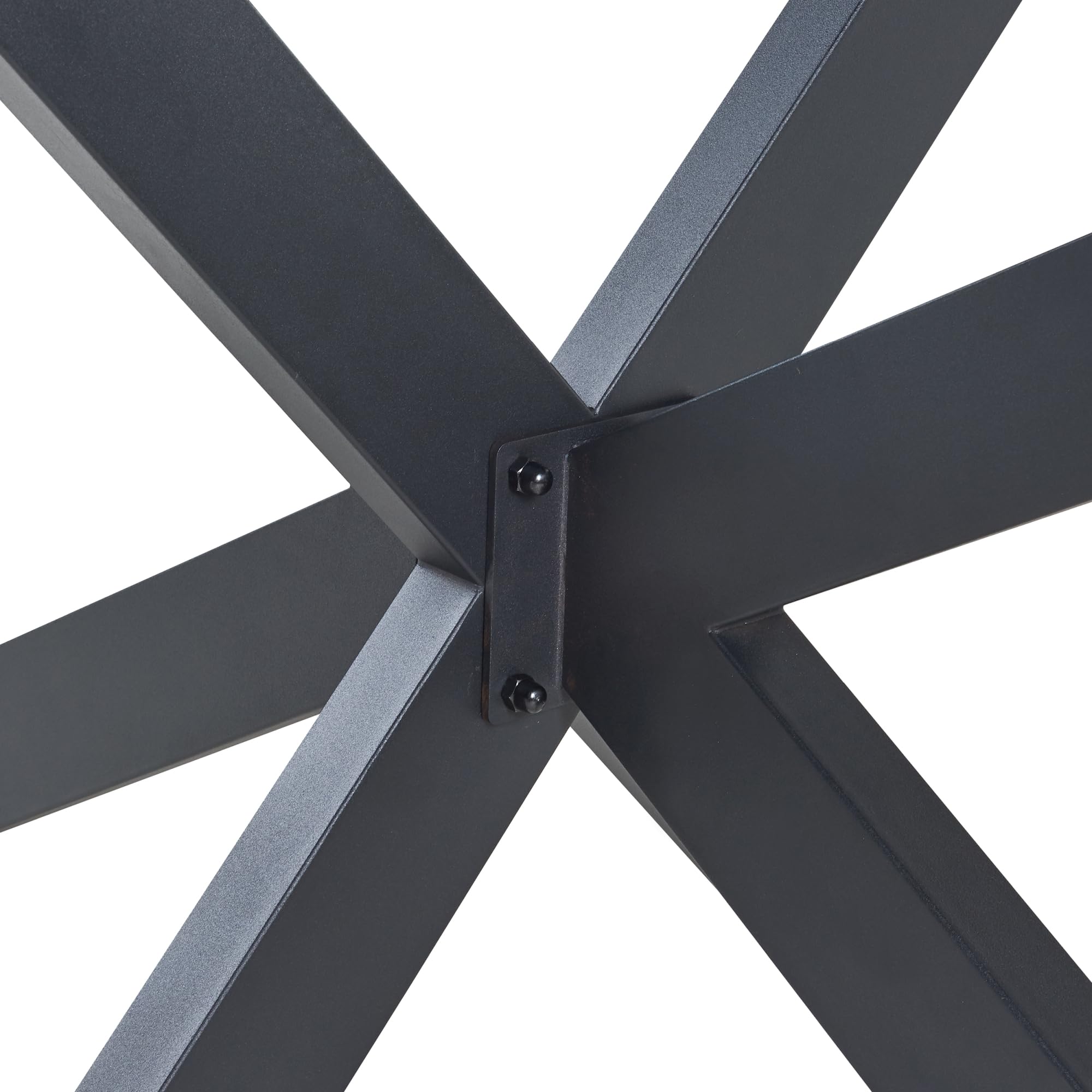 [en.casa] Pata para Mesa de Comedor Oberau DIY Patas para Muebles Armazón de Mesa Comedor Cocina Escritorio con Tornillos de Fijación Ajustables Acero 120 x 68 x 71 cm - Negro