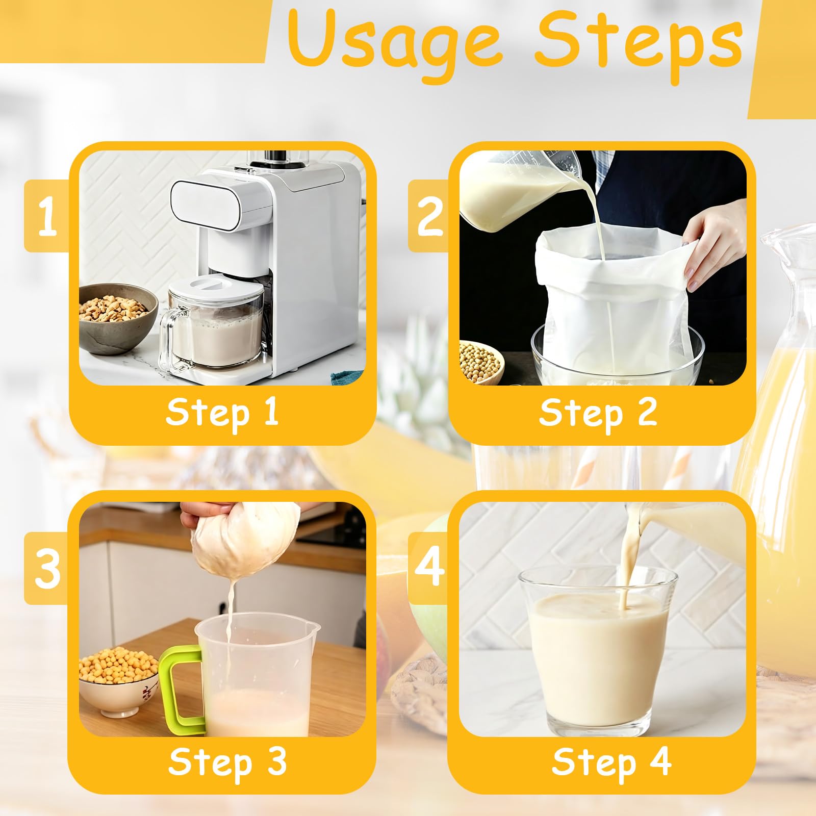 3 Piezas Tamiz Bolsas de Leche de Nuez, Colador de Yogur de Nailon, 28 x 30 cm, Filtro de Alimentos, Malla Fina para Queso, Jugo, Leche y Vegetales