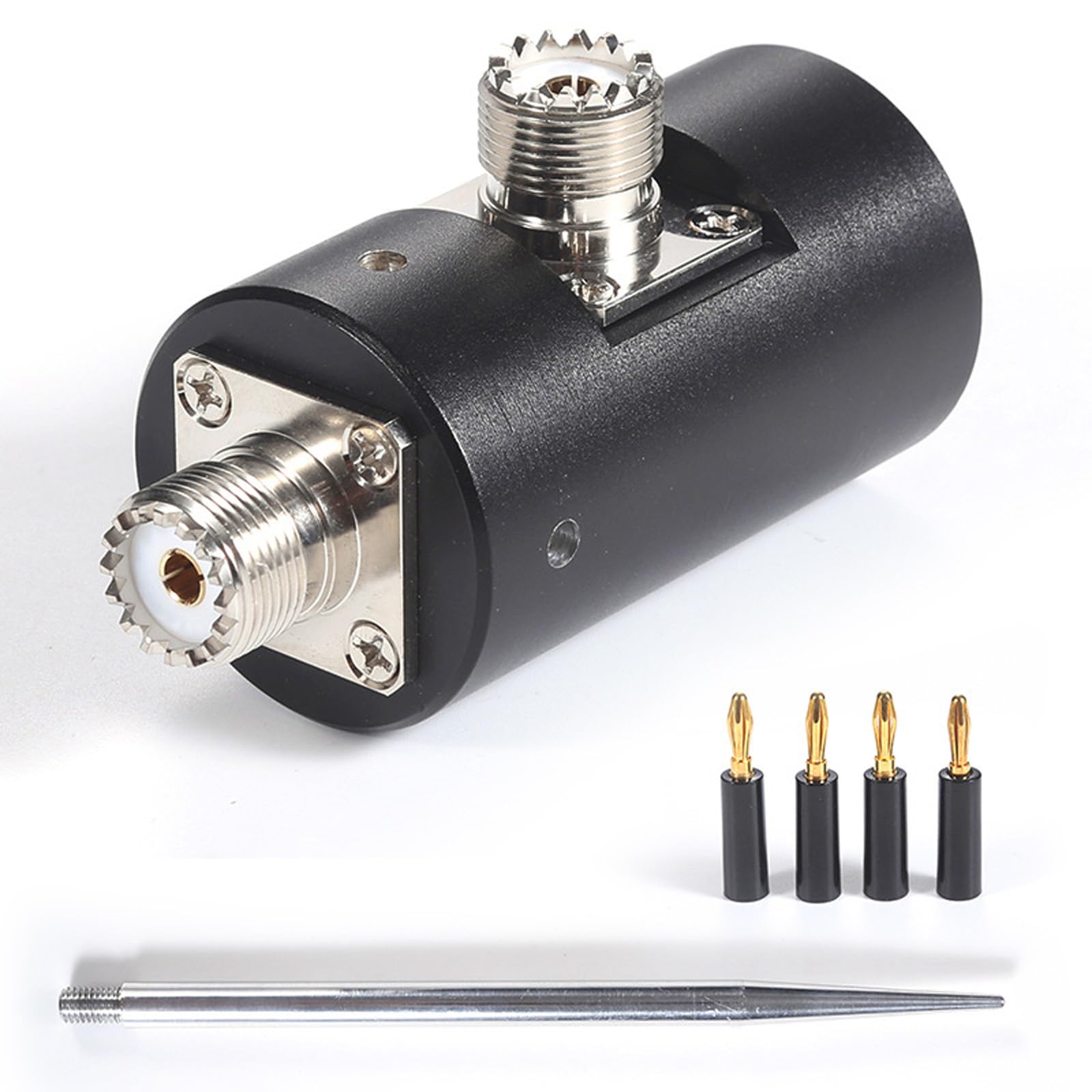 Montaggio per antenne in Metallo ABS per comunicazioni Esterne con picchetto da da 20 cm e a Banana Sostituzione della Base per antenne per Auto