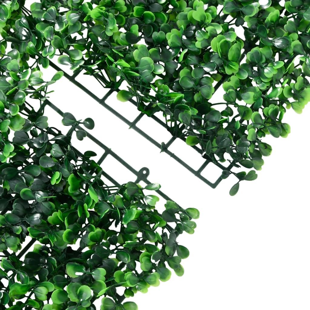 Siepe artificiali, 24 pezzi, verde, 40 x 60 cm, in polietilene, per giardino, terrazza, protezione da sguardi indiscreti, parete decorativa per piante, elementi di recinzione facili da pulire, per