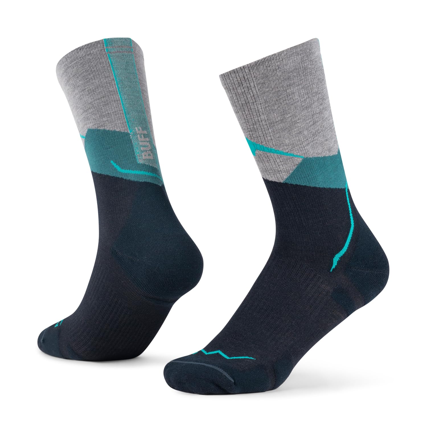 Buff®| Socks LW Merino Wool Crew Lightweight, Hiking, Natural Durability, Comfortable, Padded S Blue