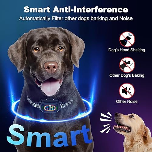 Miniatura 2 de Pewkim - Collar inteligente recargable para perro, collar inteligente recargable, collar de entrenamiento antiladridos con 7 pitidos de sensibilidad