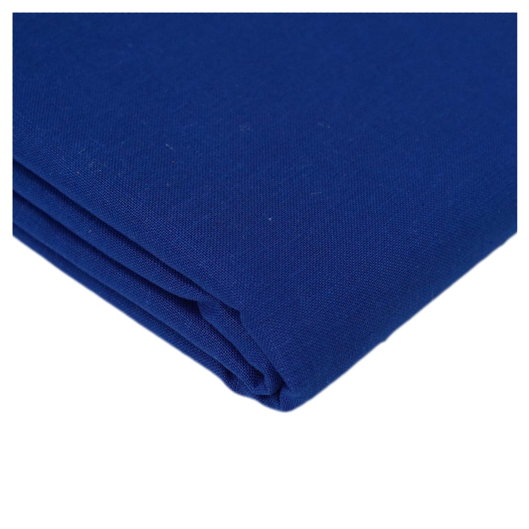 100% Cotton Plain Solid Dyed Fabric Woven Material Used for Dressmaking Crafts Quilting - 150GSM - 60” Width (500cm x 150cm / 197" x 60", Royal Blue)