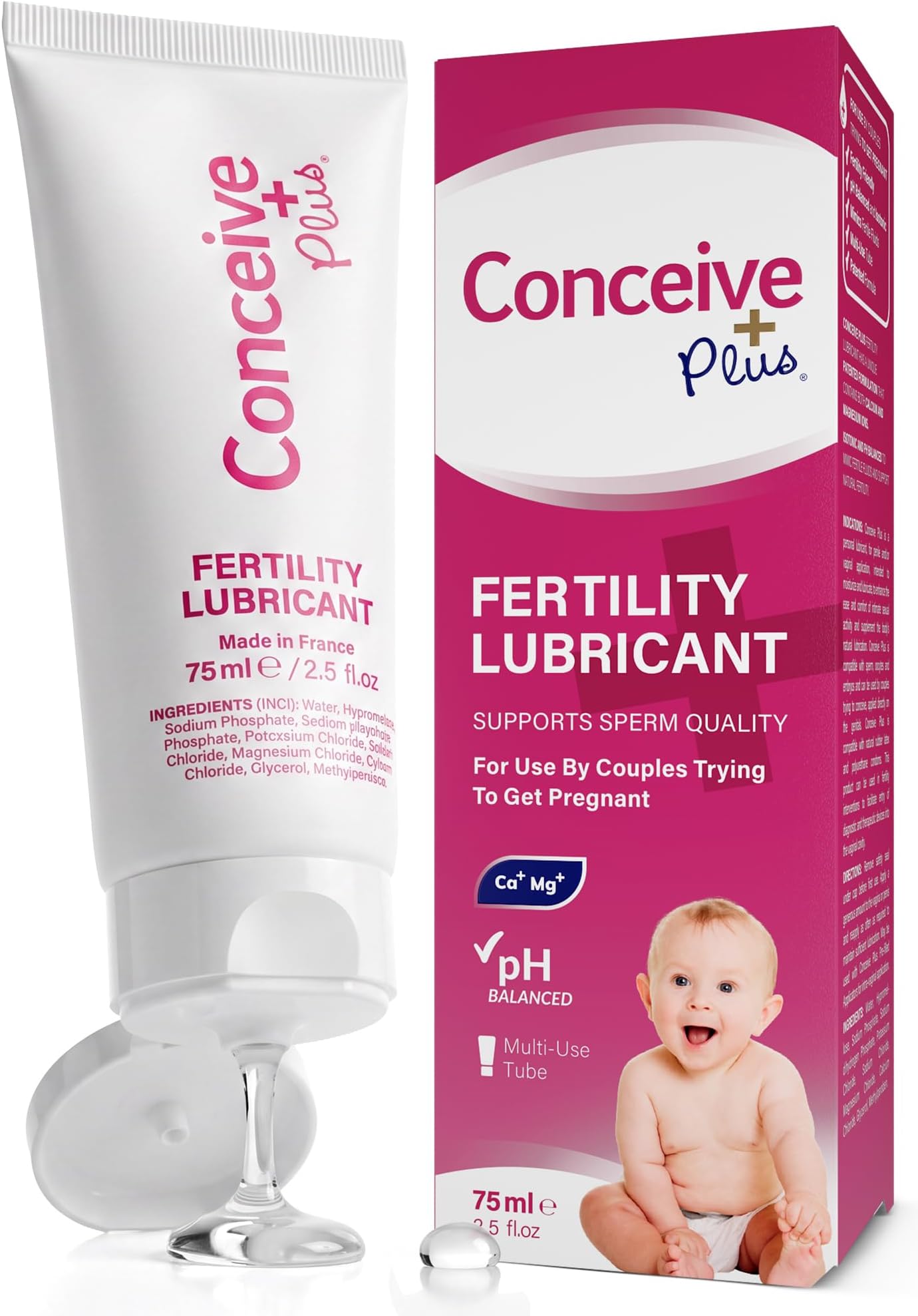 Fertility Lubricant Travel Size - Sperm-Safe, PH Balanced Personal Lubricant for TTC Couples - Enhances Vaginal Health and Supports Fertility - 1 Fl Oz