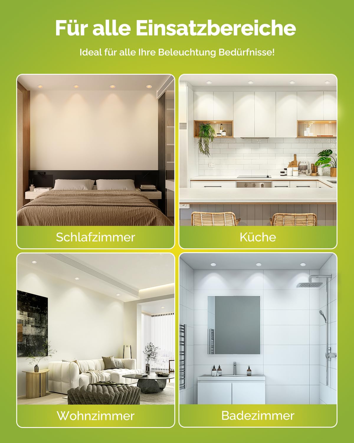Fondiiz 12er LED Einbaustrahler 230V Dimmbar Schwenkbar, 5W 3CCT | LED Spots Warmweiß 2700K Neutralweiß 4000K Kaltweiß 6000K, 480LM Spots Deckenleuchte IP44 für Badezimmer, 70-80mm Lochmaß
