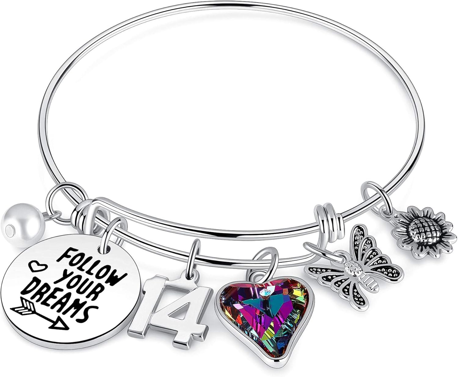 7th Birthday Bracelet Gifts for Girls, Seven 7 Year Old Girls Gifts Birthday Charm Bracelet Little Girls Kids Toddler Granddaughter Girls Daughter Birthday Gifts Age 7 Happy 7th Birthday Kids Jewelry: Clothing, Shoes & Jewelry