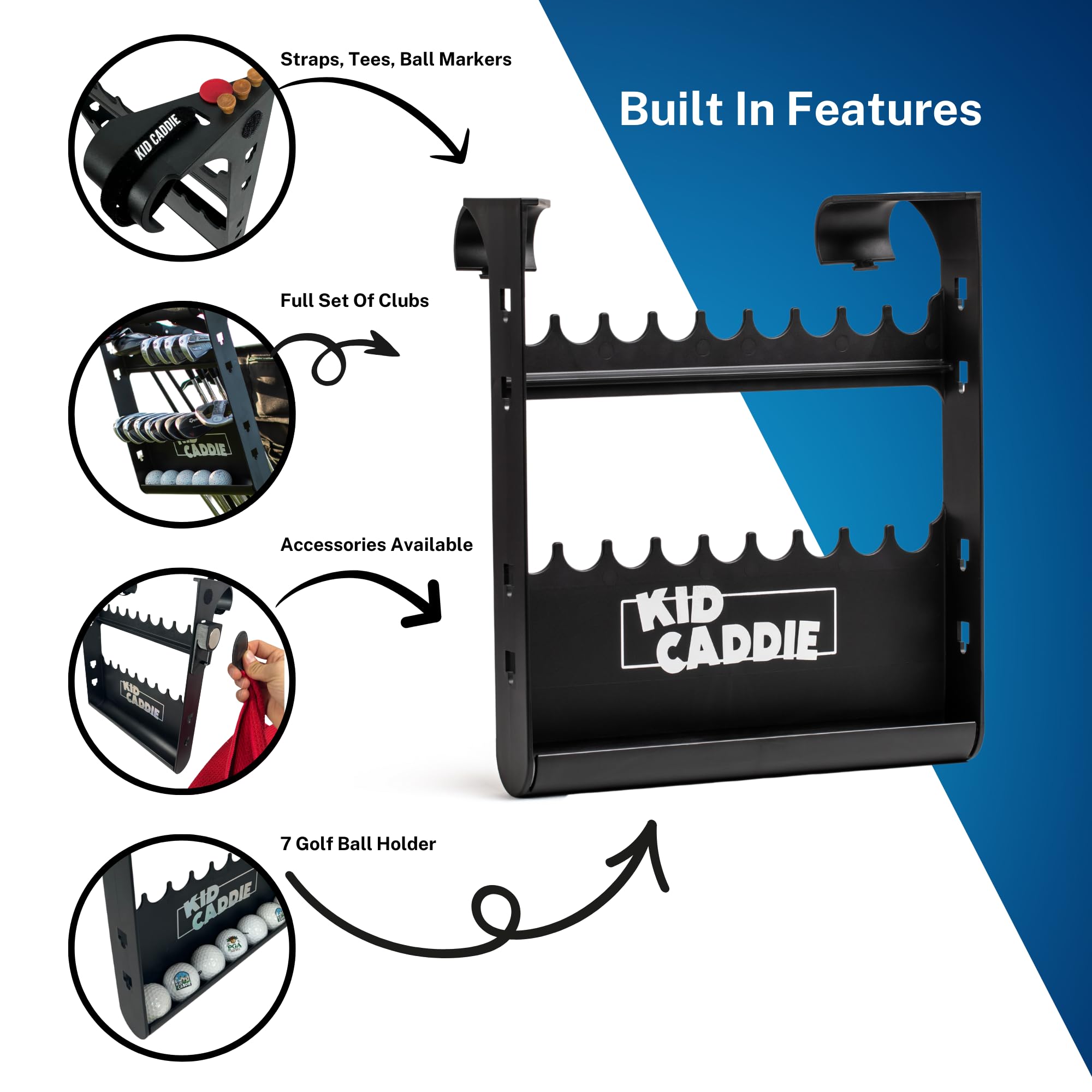 Golf Stroller Attachment - Easy Setup Universal Fit Golf Club Holder for Strollers Introduces Kids to Golf Encourages Early Golf Skills Perfect Golf Gift for Parents product thumbnail 4