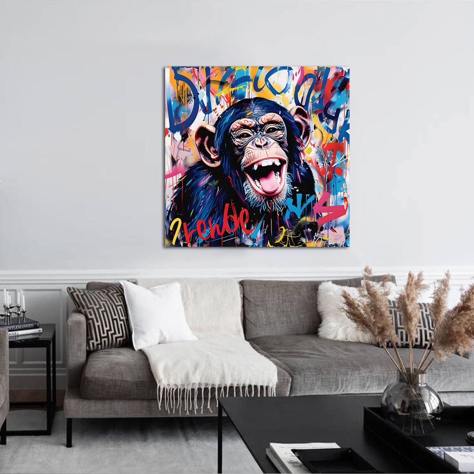 Amazon.co.jp: カラフルな落書きポップアートポスタープリント面白い