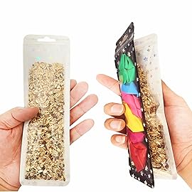 100 Pcs Beadable Pen Packaging Bags for Small Business, Resealable Resealable Pouch Bags for Beaded Pens Lipgloss,Jewelry,Cosmetic,Candy 2.5x8.66inch