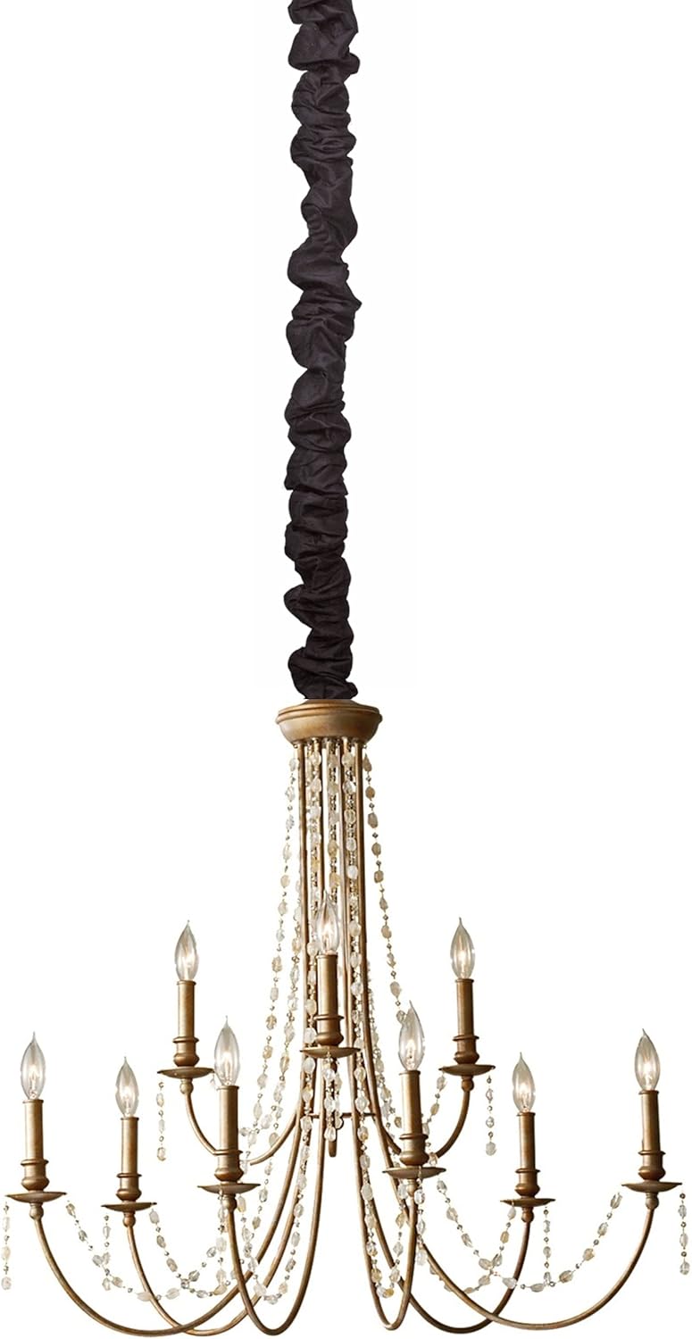 Onyx Black Real Silk Chandelier Chain Cover with Velcro Closure 6 ft long Black Chandelier