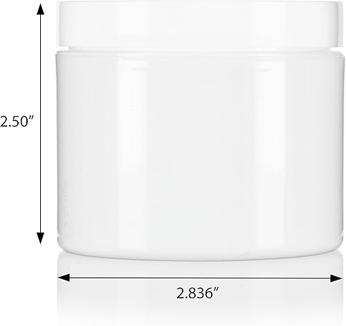 Miniatura 2 de JUVITUS Tarro de plástico de doble pared blanco de 4 onzas con tapa forrada hermética (paquete de 6)