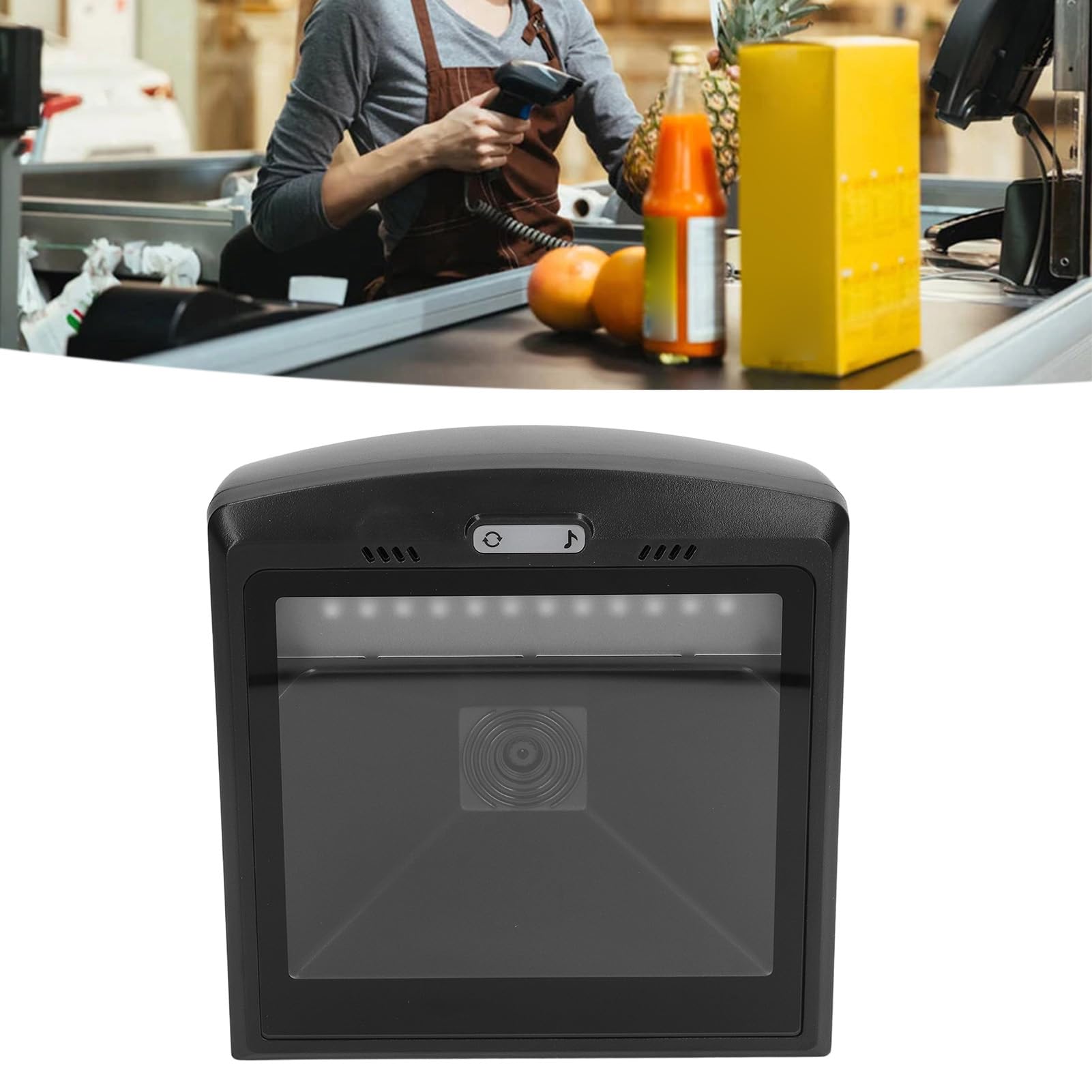 QR Code Reader Wired, skaner zbierania płatności, skaner kodów kreskowych na duży ekran Automatyczny skaner kodu kreskowego 2D QR