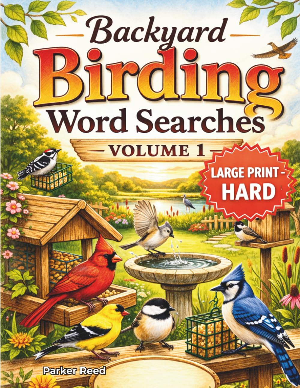 Backyard Birding Word Searches: Challenging Puzzles for Bird Lovers - Large Print - Volume 1