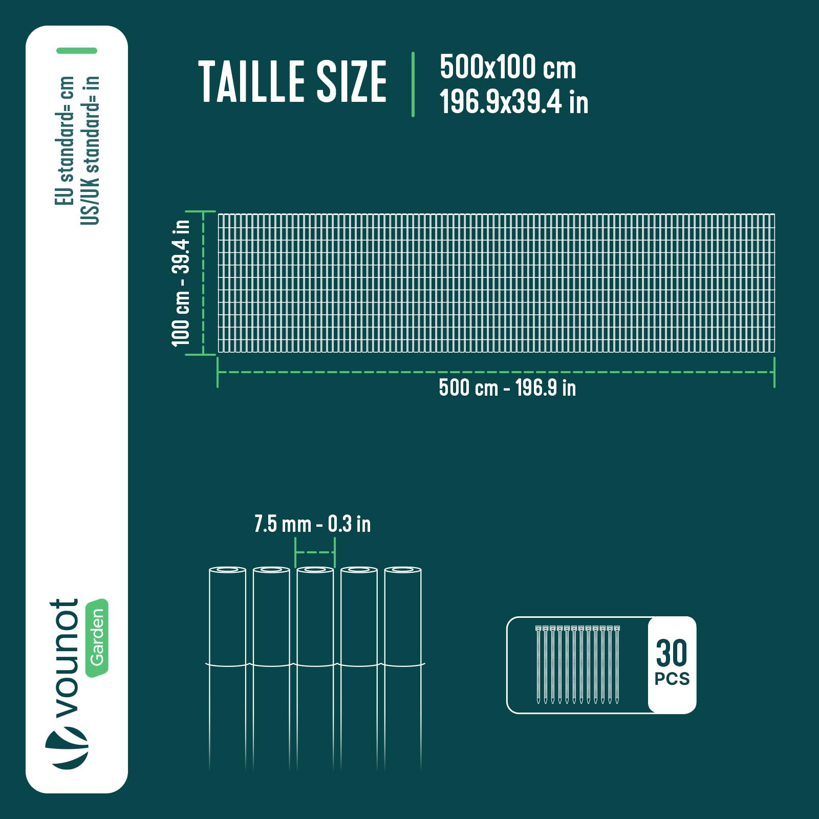 VOUNOT® Cañizo de PVC Imitación a Mimbre Cerramiento Mimbre Artificial en PVC Alta Durabilidad con Bridas Cañas Enteras de 7,5 mm Valla de Decoración para Jardín y Terraza Ocultación Exterior 1x5M — view 3