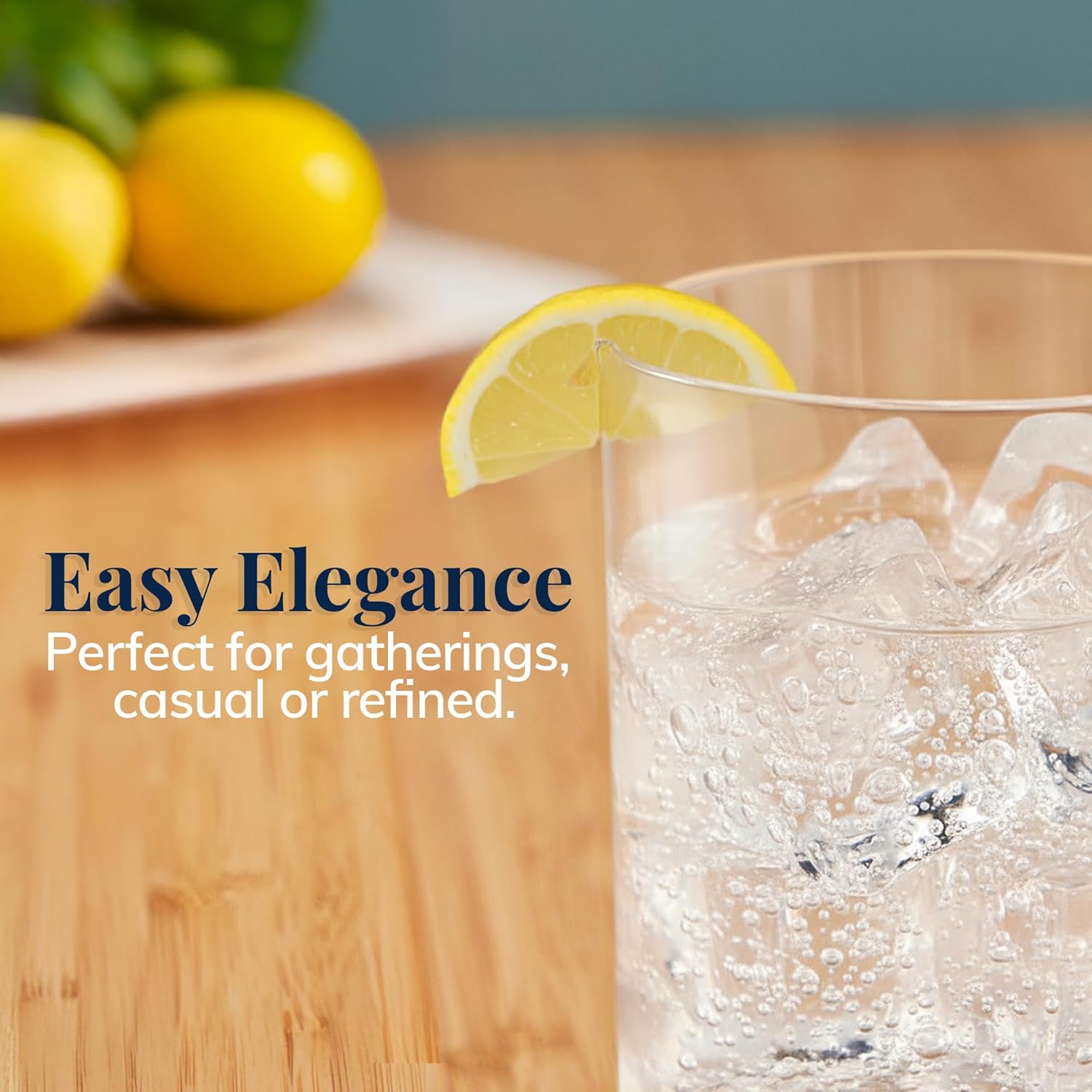 US Acrylic Classic Clear Plastic Reusable Drinking Glasses (Set of 8) 12oz Rocks & 16oz Water Cups | BPA-Free Tumblers, Made in USA | Top-Rack Dishwasher Safe - Image 5