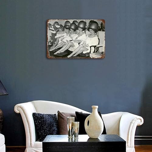 Miniatura 4 de 90s Retro Hair Salon Barber Shop Poster Modern Home Wall Decoration Art Metal Tin Poster20x30cm