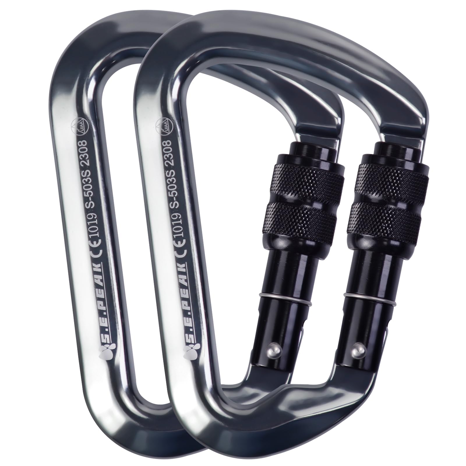 30KN Locking Carabiner – Aluminum D-Ring Screwgate, For Climbing, Caving, Rigging 8 thumbnail image