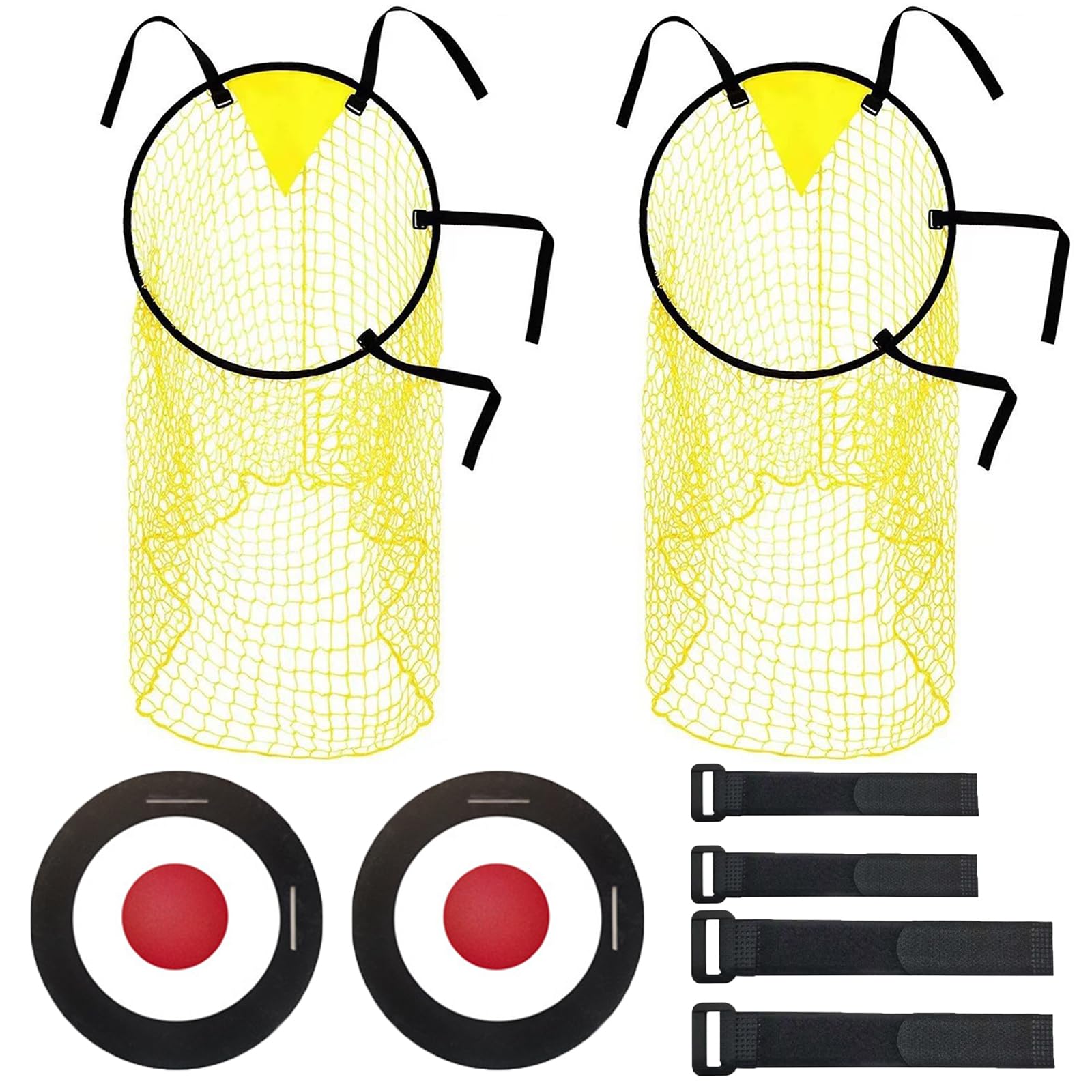 2 Pack Top Bins Football Targets, Football Target with 2 Pcs Hanging Targets and 2 Top Bins Net, for Goal Training and Accuracy Practice