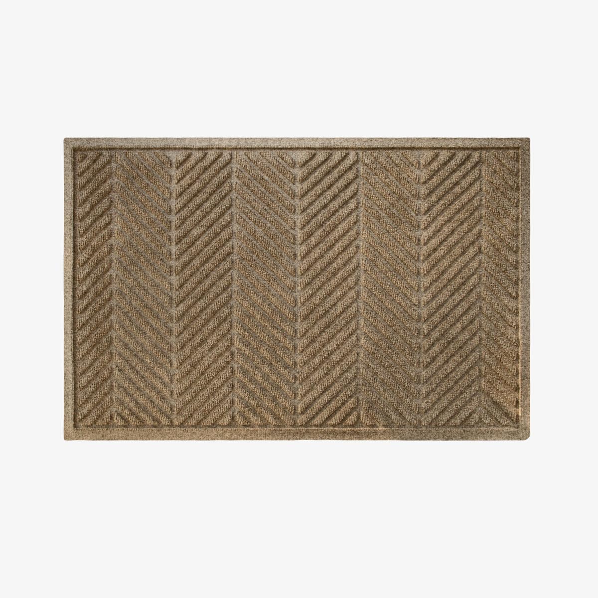 Waterhog Machine Washable Door Mat, Herringbone Camel 90 x 150 cm - Heavy Duty Dirt Trapper Entrance Mat, Non-Slip Rubber Backed, Indoor/Outdoor Use, Made in Europe