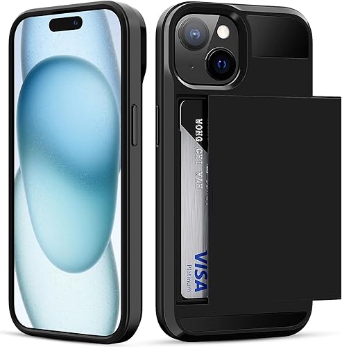 Funda protectora para iPhone 15 para iPhone 15, funda protectora para teléfono para mujeres y hombres, resistente a los golpes, antiarañazos, ranura
