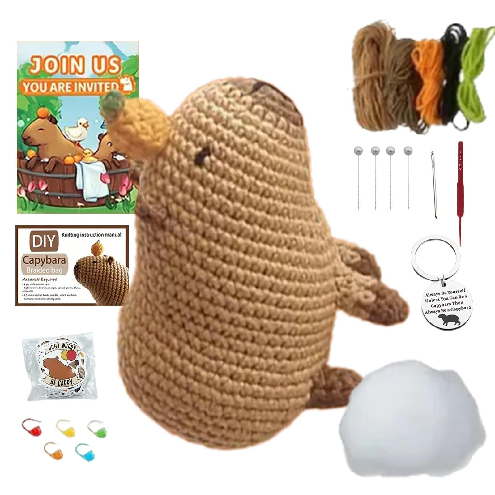 Amazon | カピバラのかぎ針編みキット - あみぐるみかぎ針編みの動物