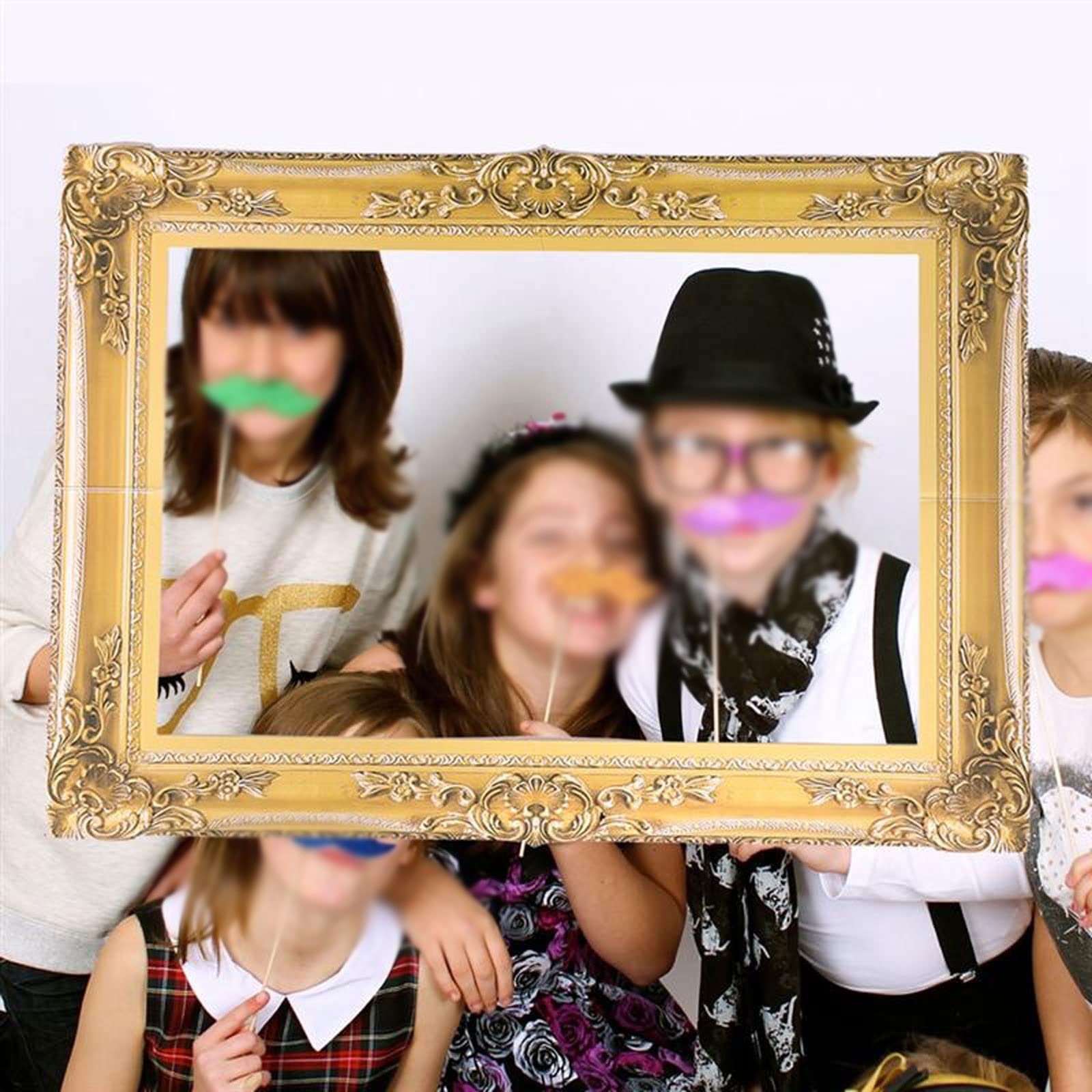 Ramka na zdjęcia fotografia ślubna rekwizyty do fotobudki DIY papierowe ramki na zdjęcia rekwizyty do zdjęć impreza akcesoria DIY (złote)