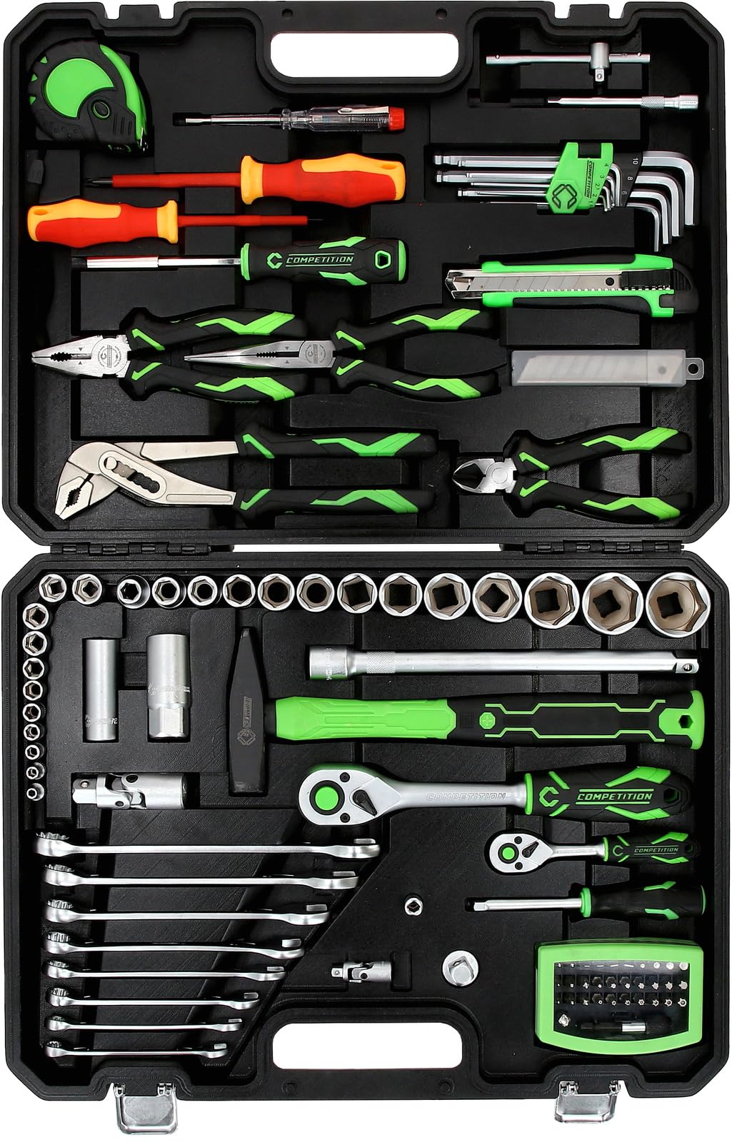 COMPETITION 512.0107 1/4"+1/2" Universal-Werkzeug -Satz, 106-tlg (Powered by KS TOOLS)