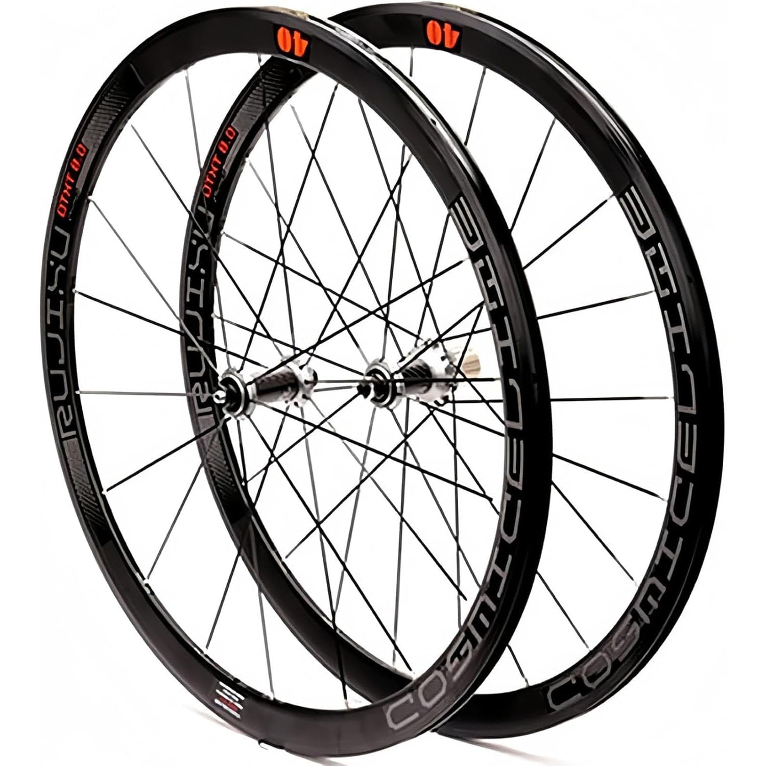 ZXGSXIOU 700C Bicycle Front and Rear Wheel Carbon Road Bike Wheelset with 40mm Deep Cover V/C Brake Rim Sealed Bearing
