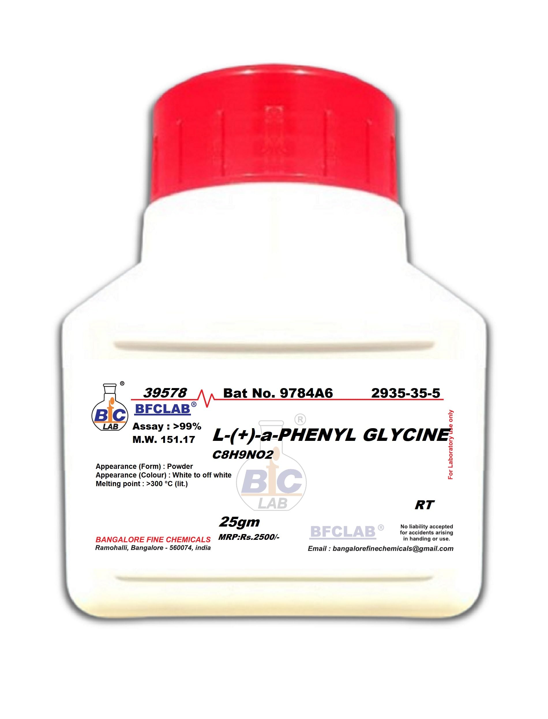 L-(+)-a-Phenyl Glycine (CAS No. 2935-35-5) - 25gm-picture-18