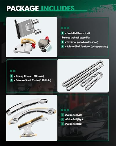 Miniatura 2 de SCITOO Kit de cadena de distribución L3K9-11-32XA Fit 07-11 para Chevy Colorado 07-11 para GMC Canyon 2.9L 07-11 para GMC Canyon 3.7L 07-10 para